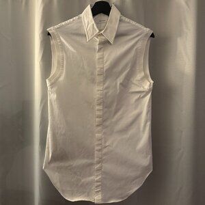 Ferragamo Sleeveless Tuxedo Shirt